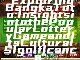 "Exploring Bangka Toto: Insights into the Popular Lottery Game and Its Cultural Significance"